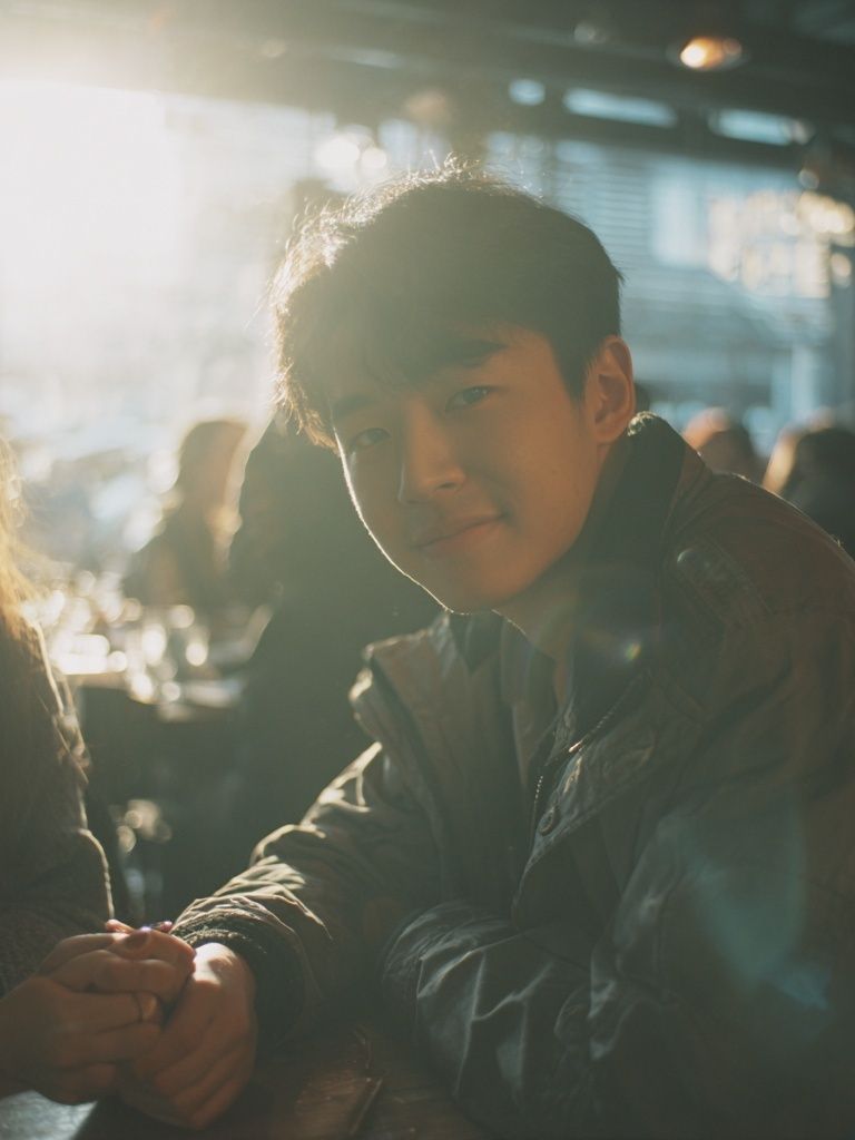 Sunlit Café Portrait Poster. poster detail
