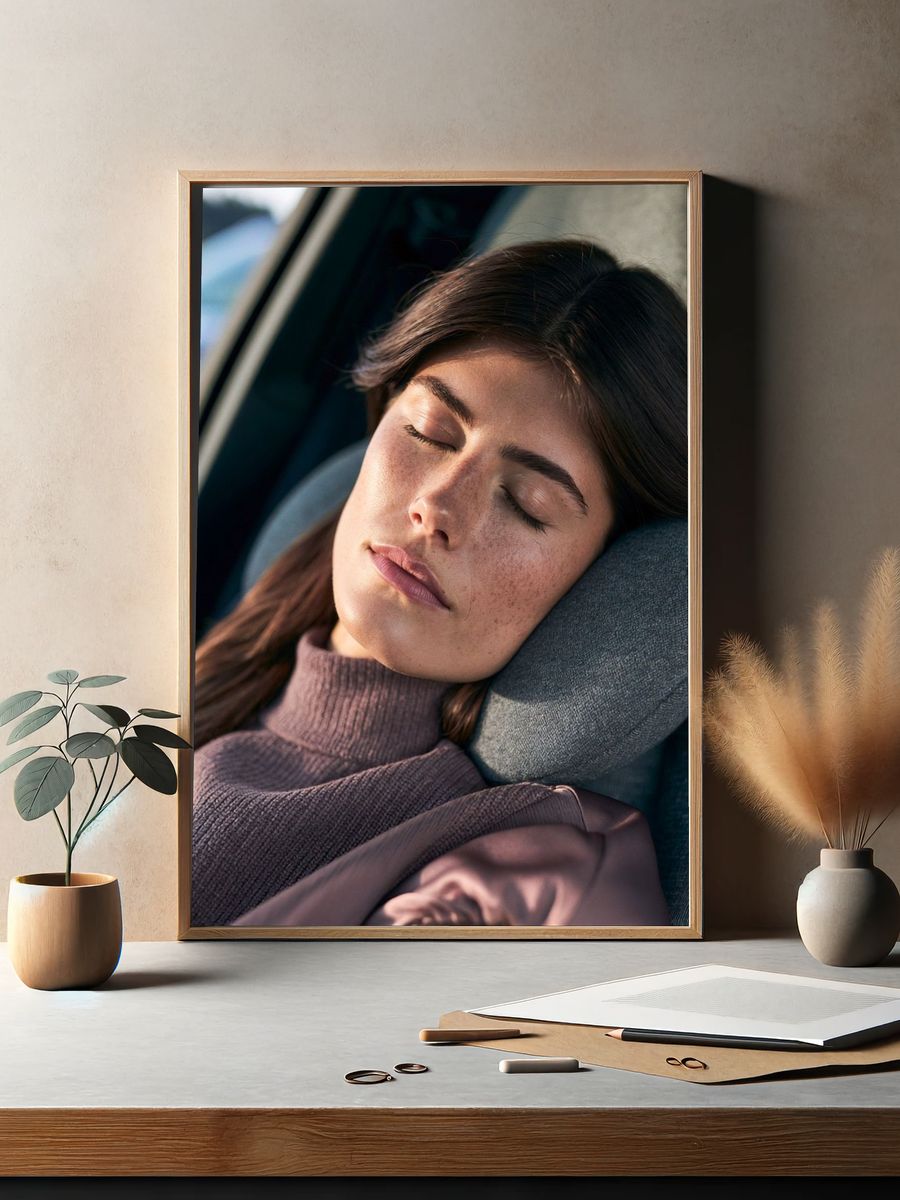 Sleeping Woman Portrait Print. — room view 2