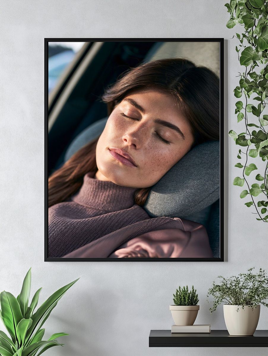 Sleeping Woman Portrait Print. — room view 4