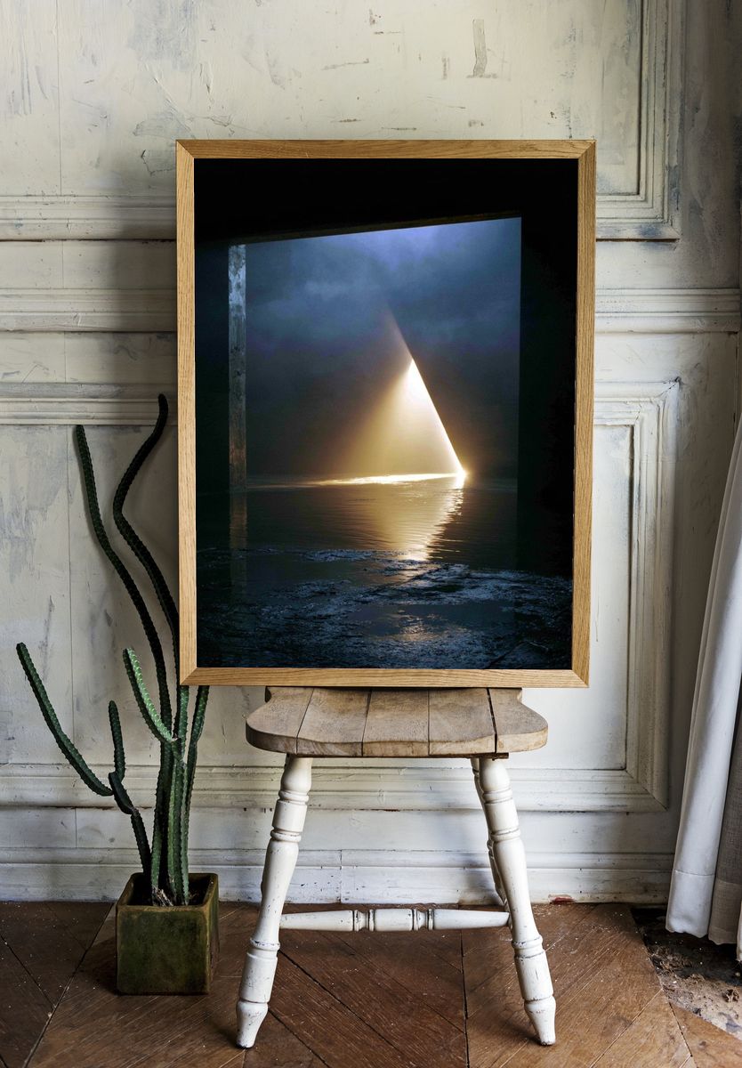 Light Through the Void Photography Print. room preview
