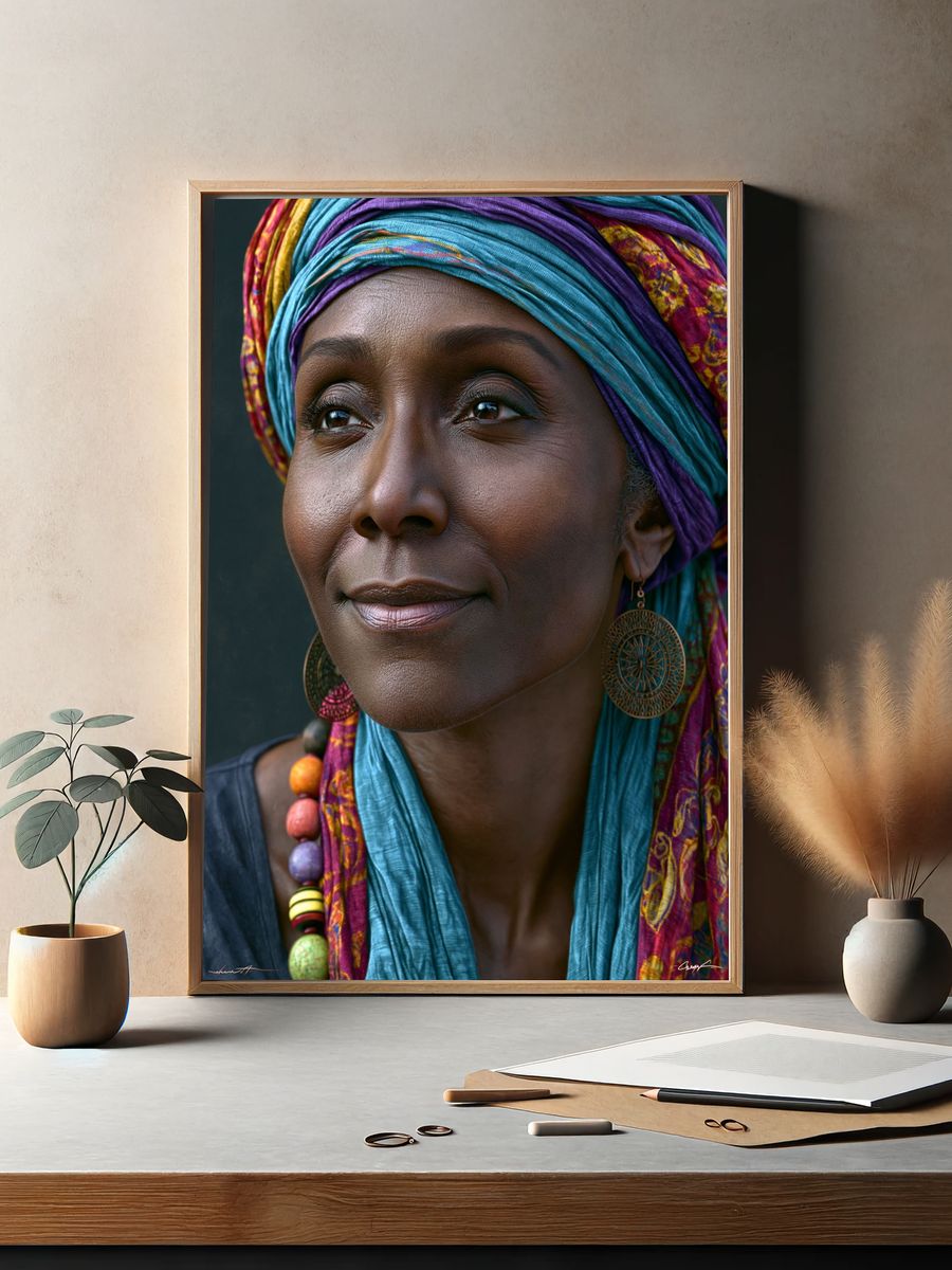 Colorful Portrait Photography Poster. — room view 2