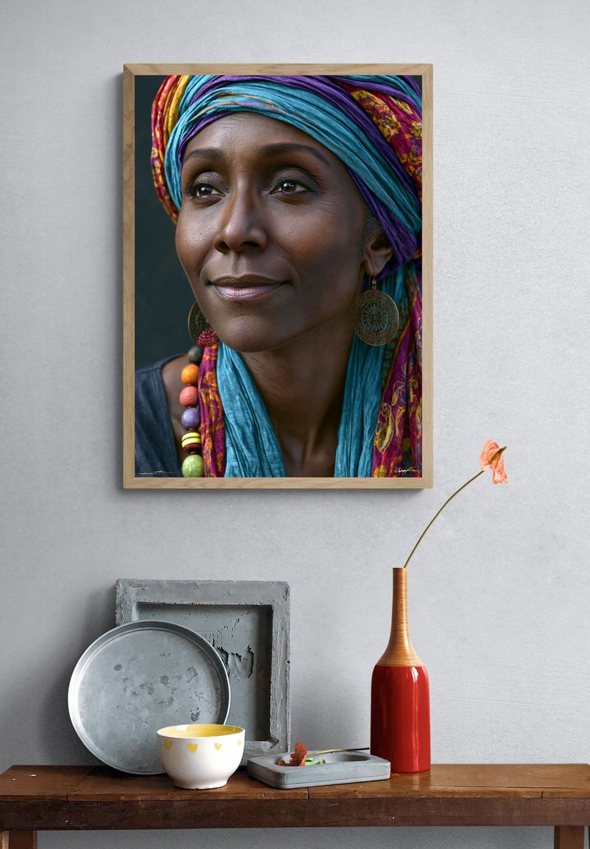 Colorful Portrait Photography Poster. — room view 3