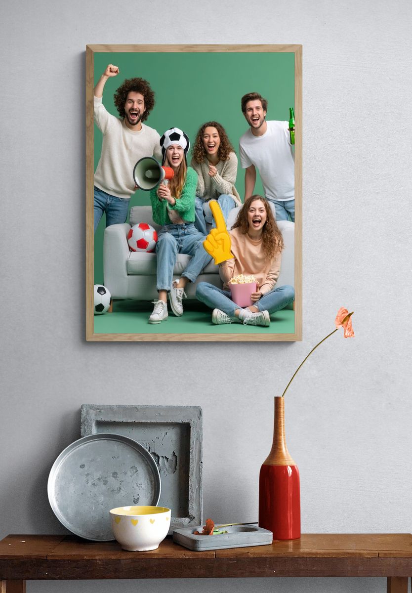 Cheering Friends Game Day Poster. — room view 3