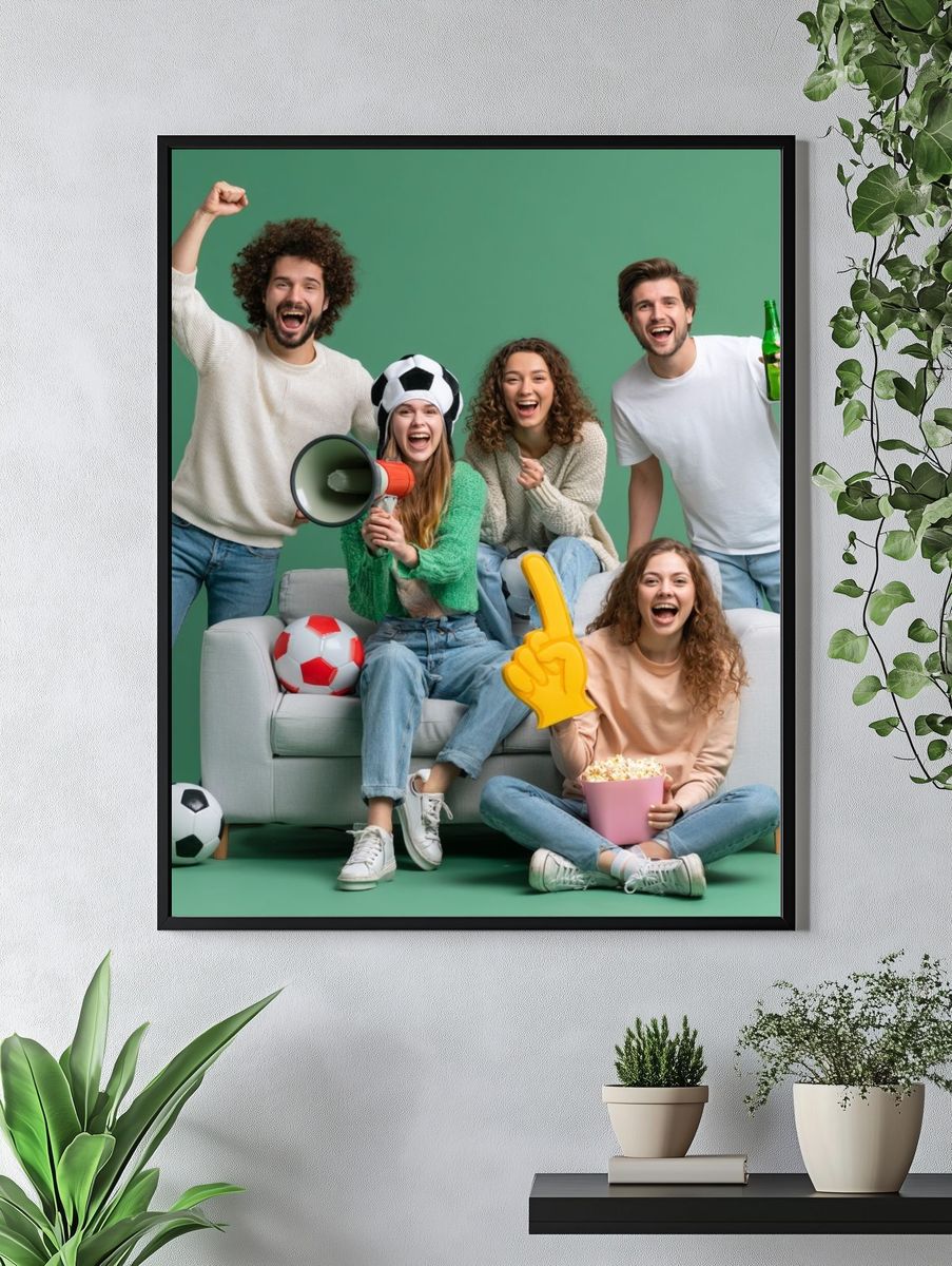 Cheering Friends Game Day Poster. — room view 4