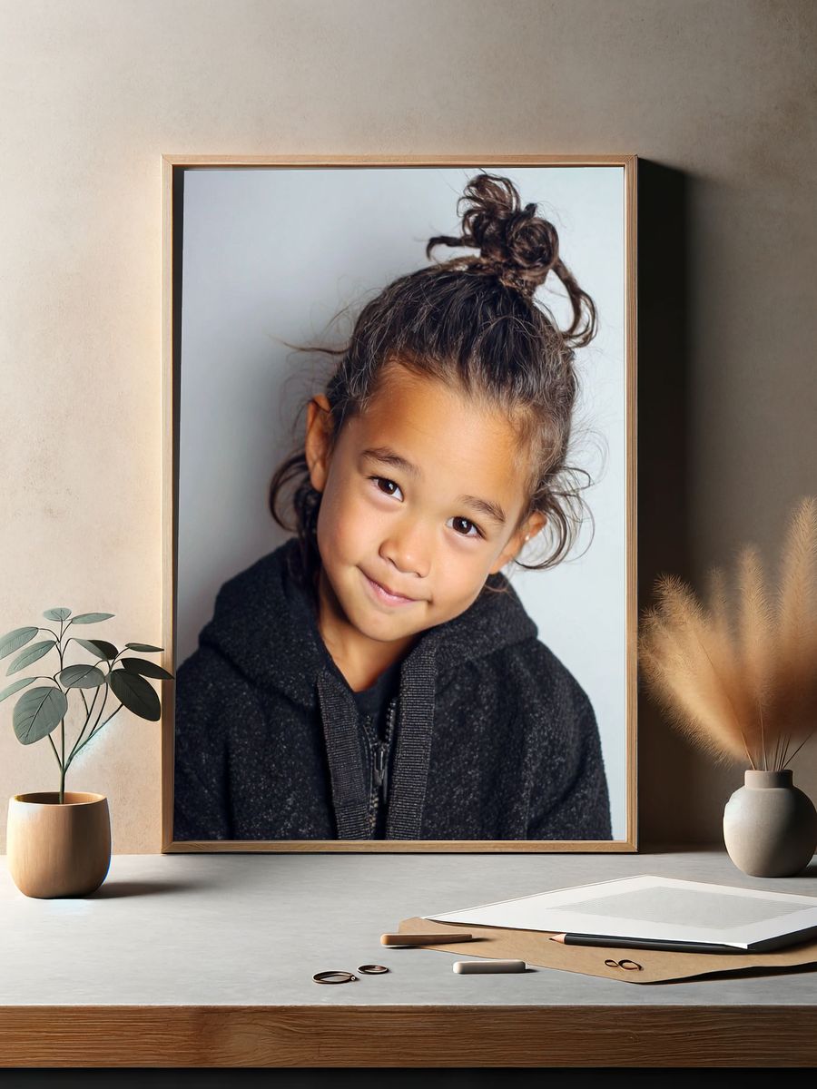 Smiling Child Portrait Photography Poster. — room view 2