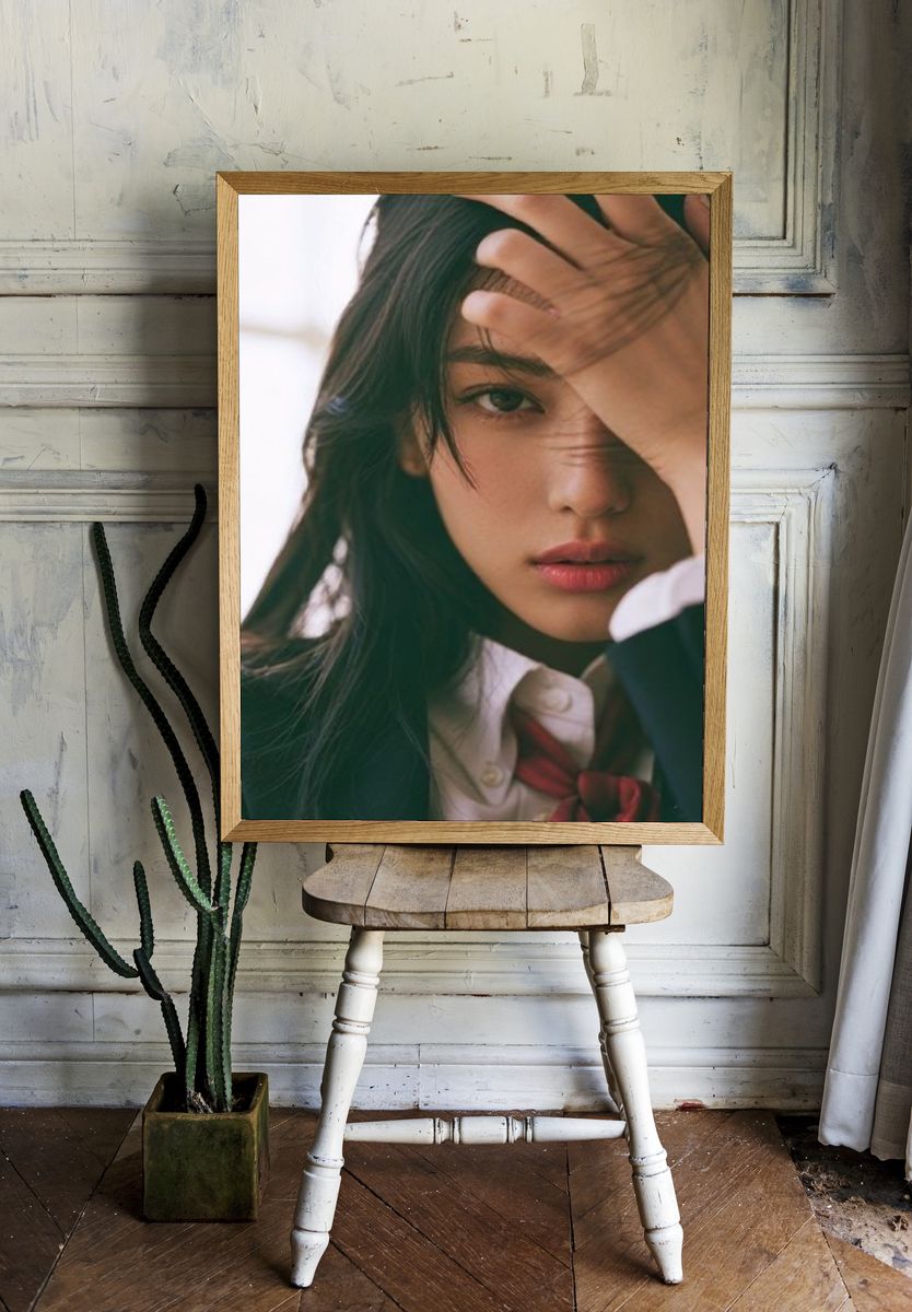 Portrait of a Young Woman Photography Poster. — room view 1