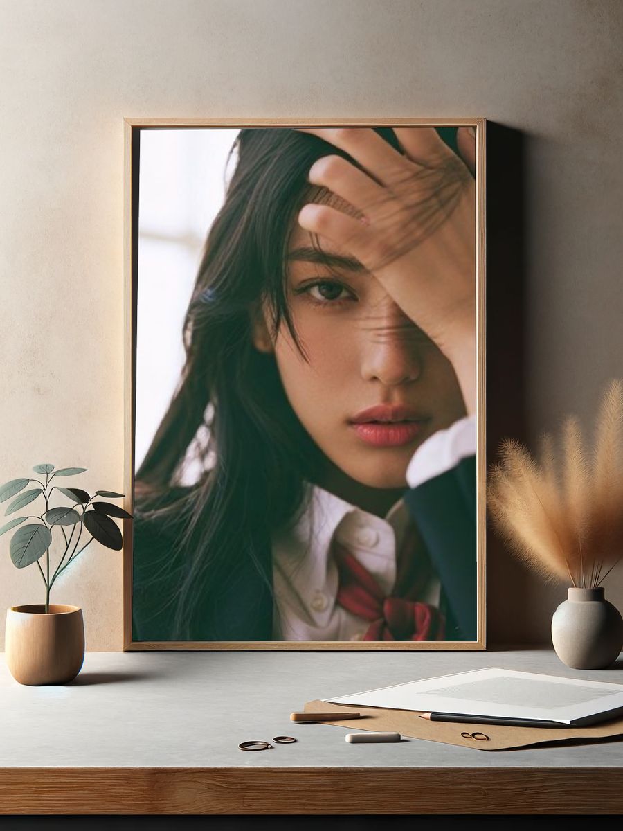 Portrait of a Young Woman Photography Poster. — room view 2