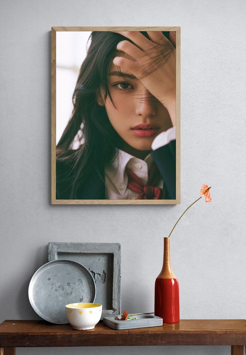 Portrait of a Young Woman Photography Poster. — room view 3