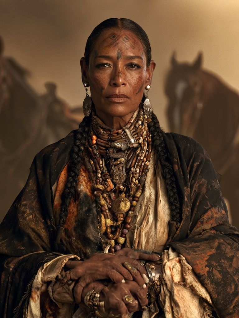 Regal Tribal Portrait Poster. poster detail