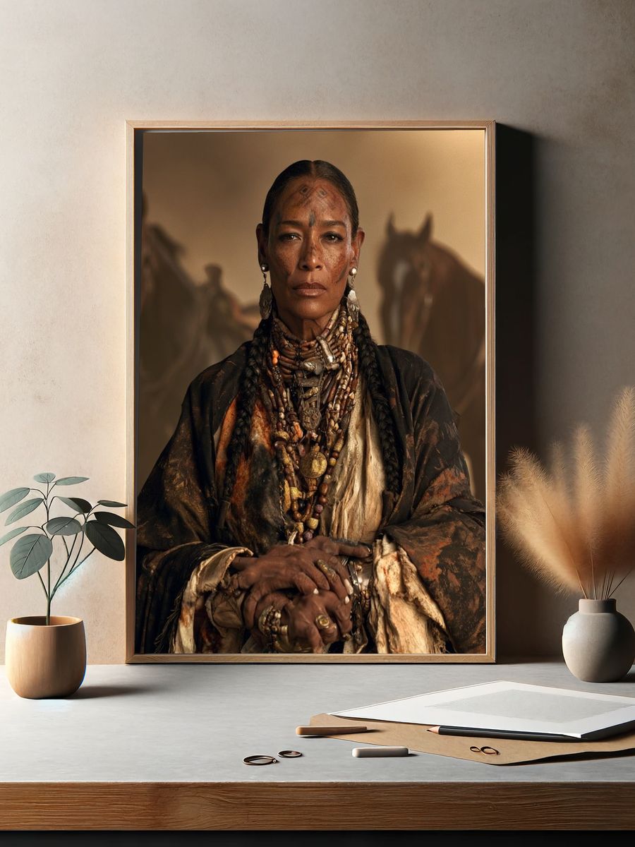 Regal Tribal Portrait Poster. — room view 2