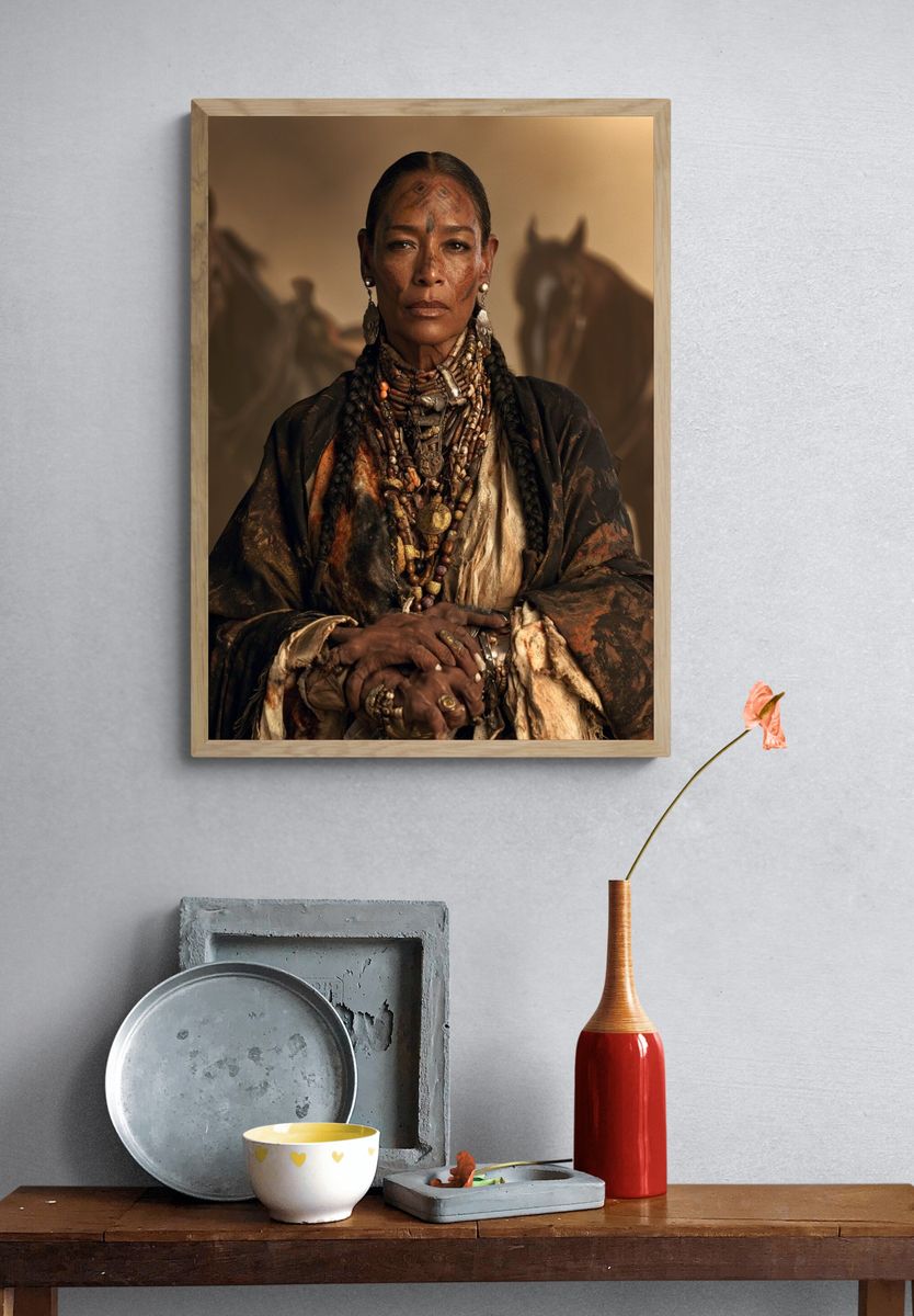 Regal Tribal Portrait Poster. — room view 3