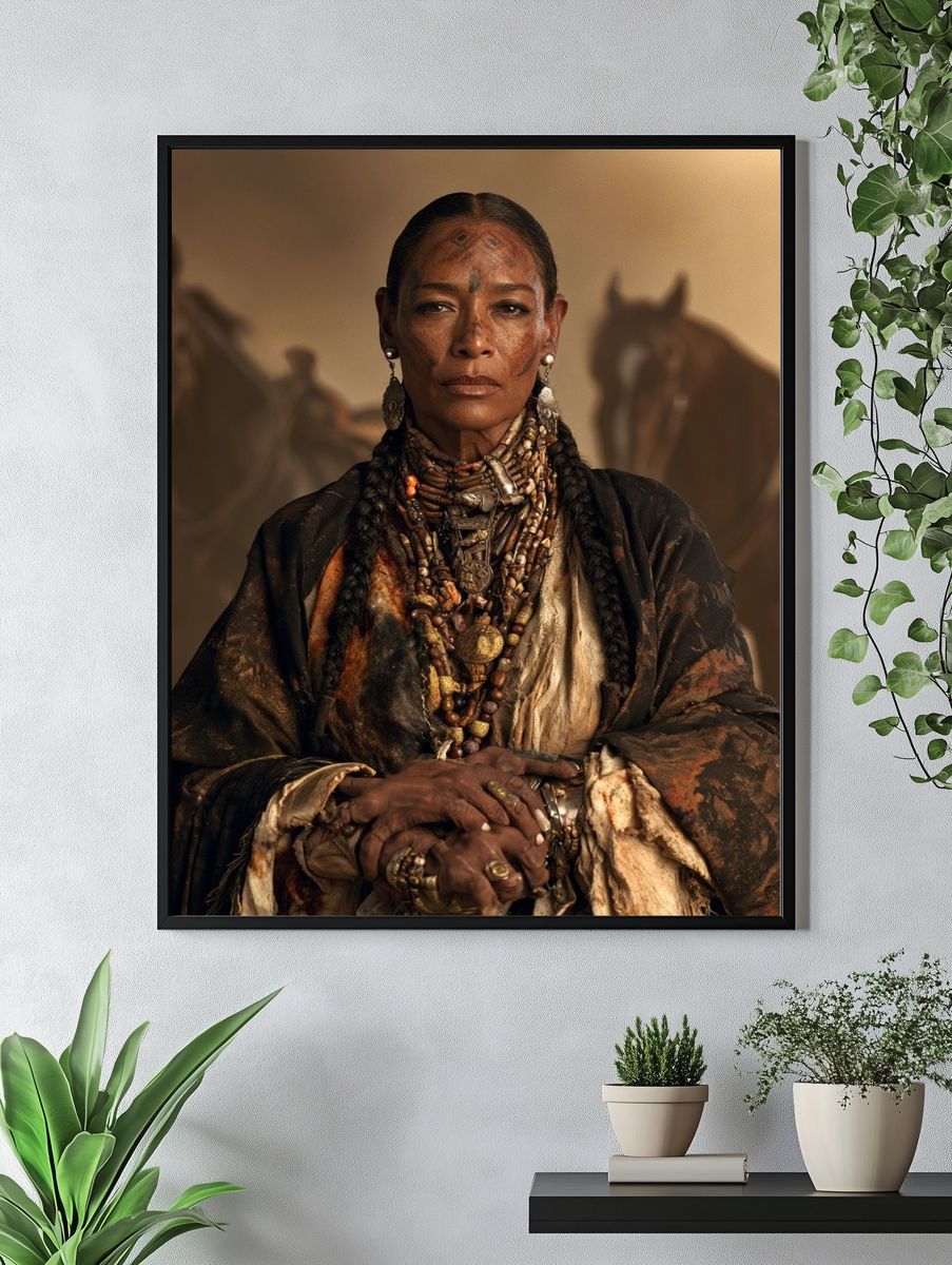 Regal Tribal Portrait Poster. — room view 4