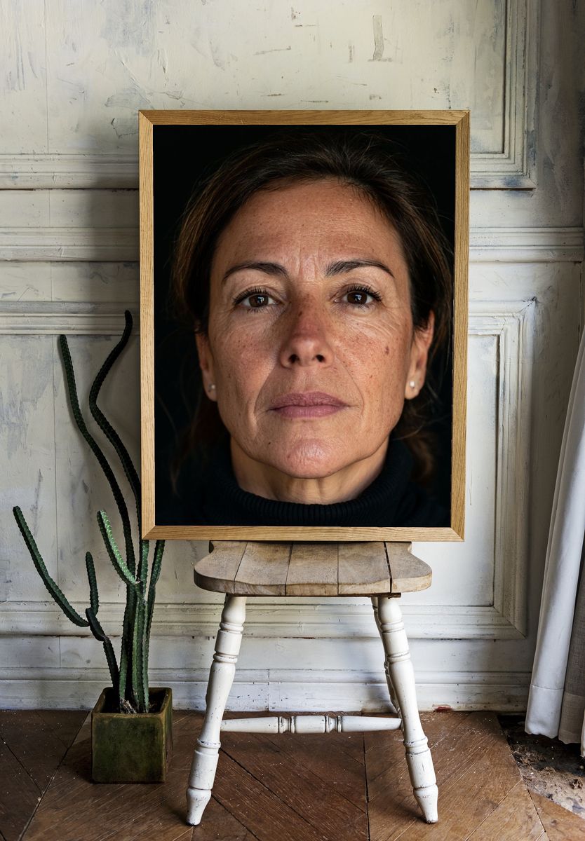 Intense Female Portrait Photography Poster. room preview