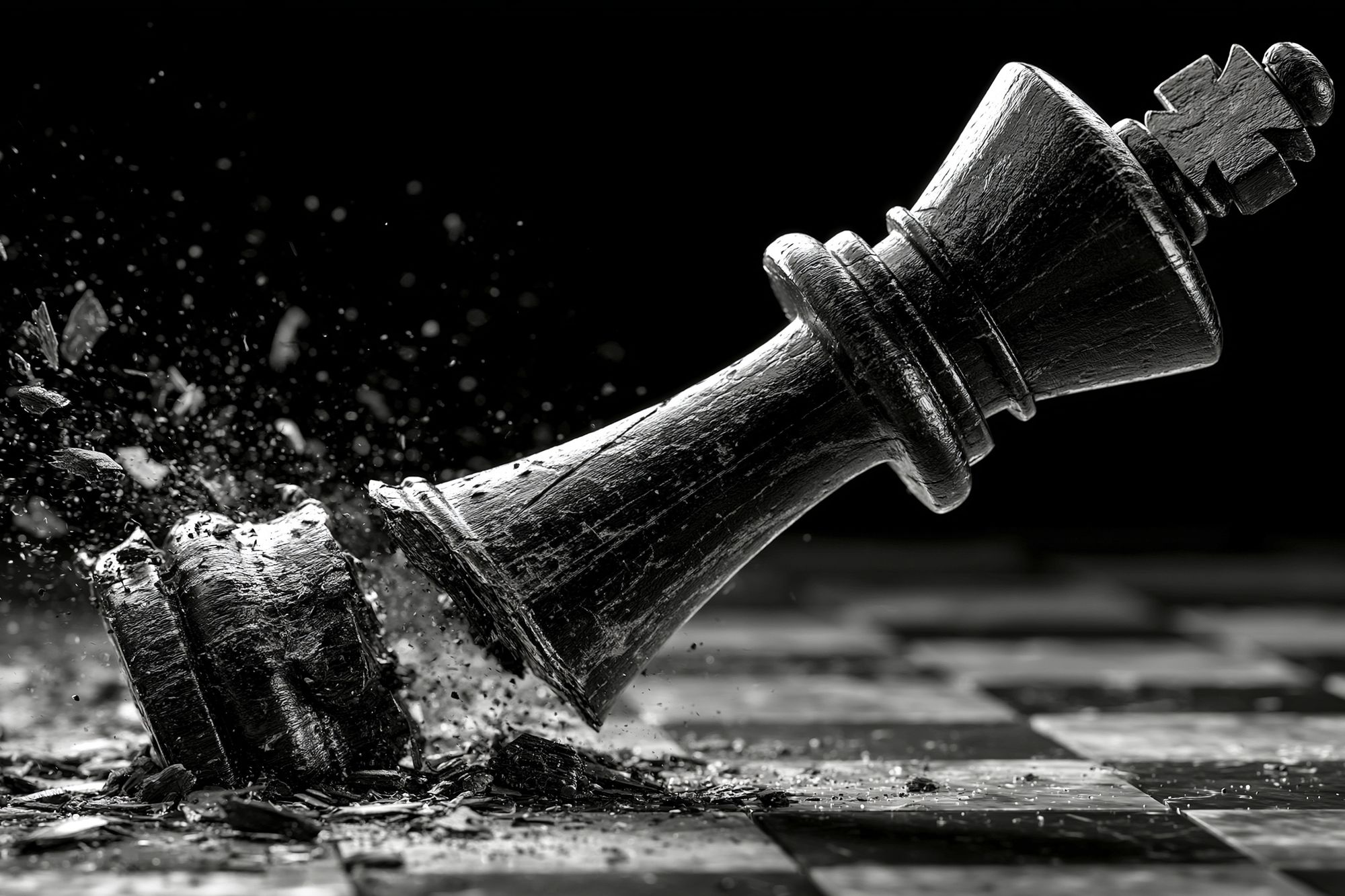Shattered Chess King Photography Poster. poster — photography art