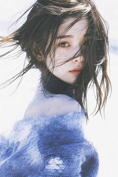Windblown Portrait Photography Poster.
