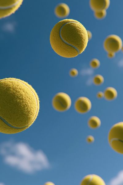 Floating Tennis Balls Photography Poster.