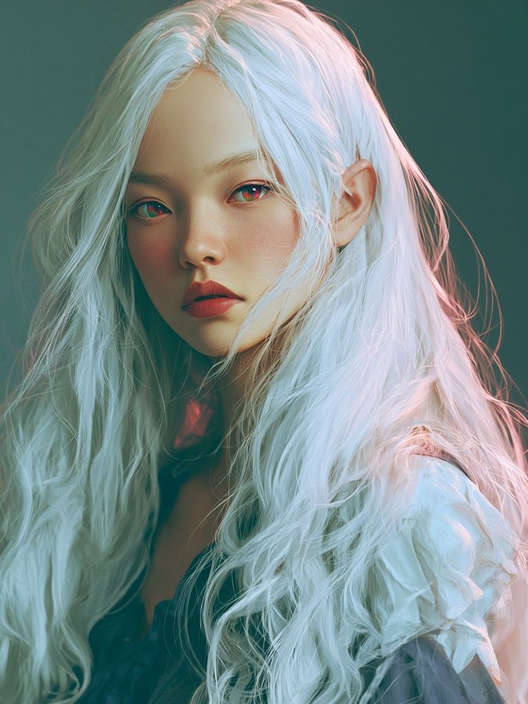 White-Haired Portrait Photography Poster. poster — photography art
