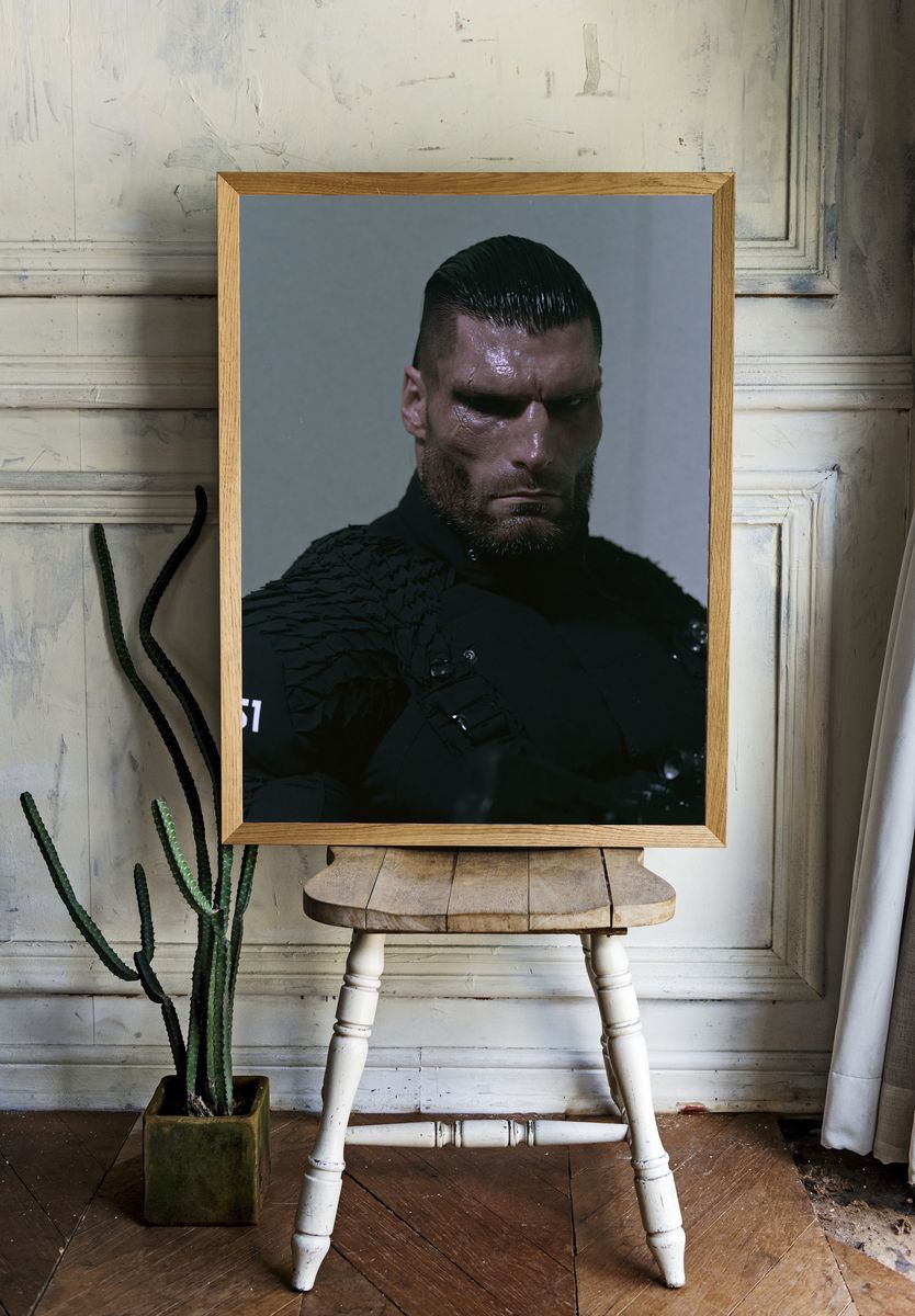 Dark Futuristic Portrait Poster. room preview