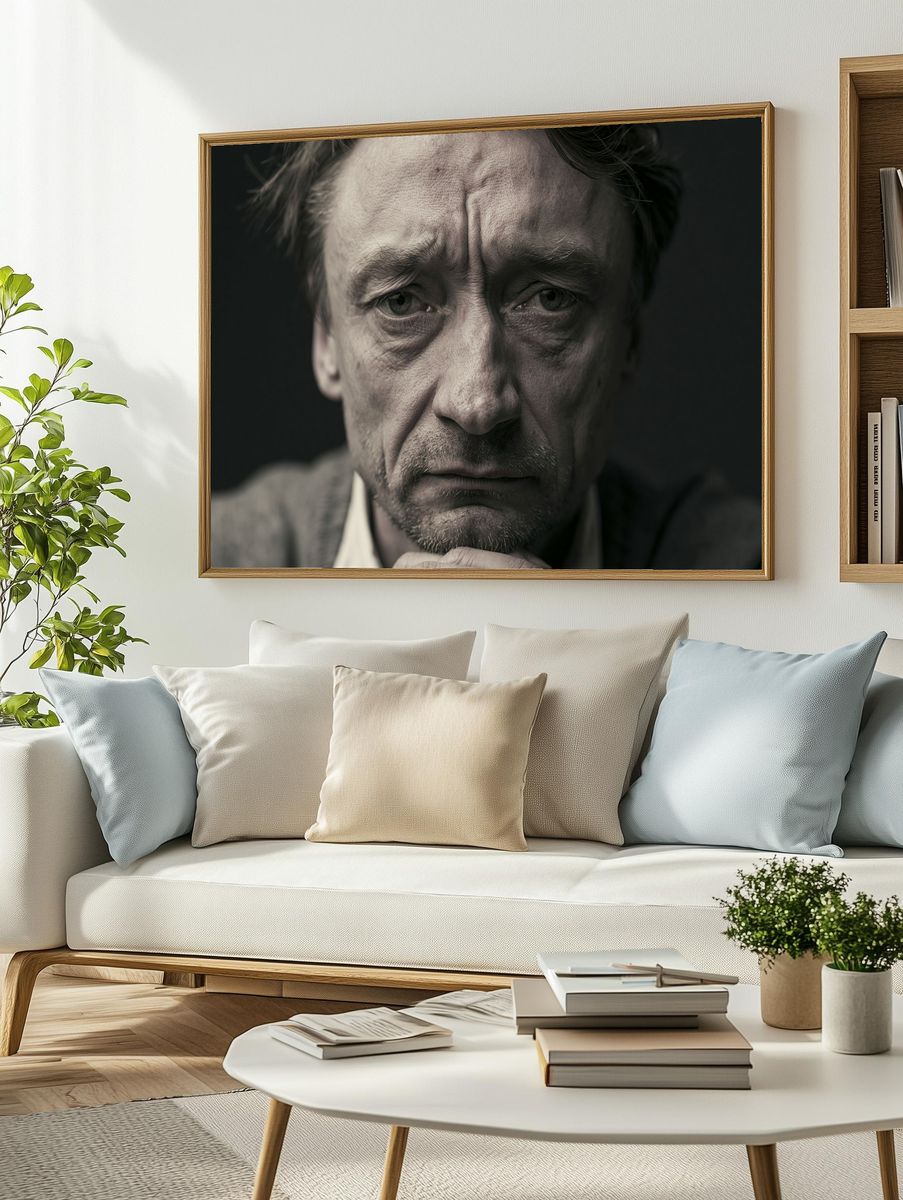Intense Male Portrait Photography Poster. — room view 2