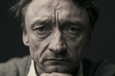 Intense Male Portrait Photography Poster.
