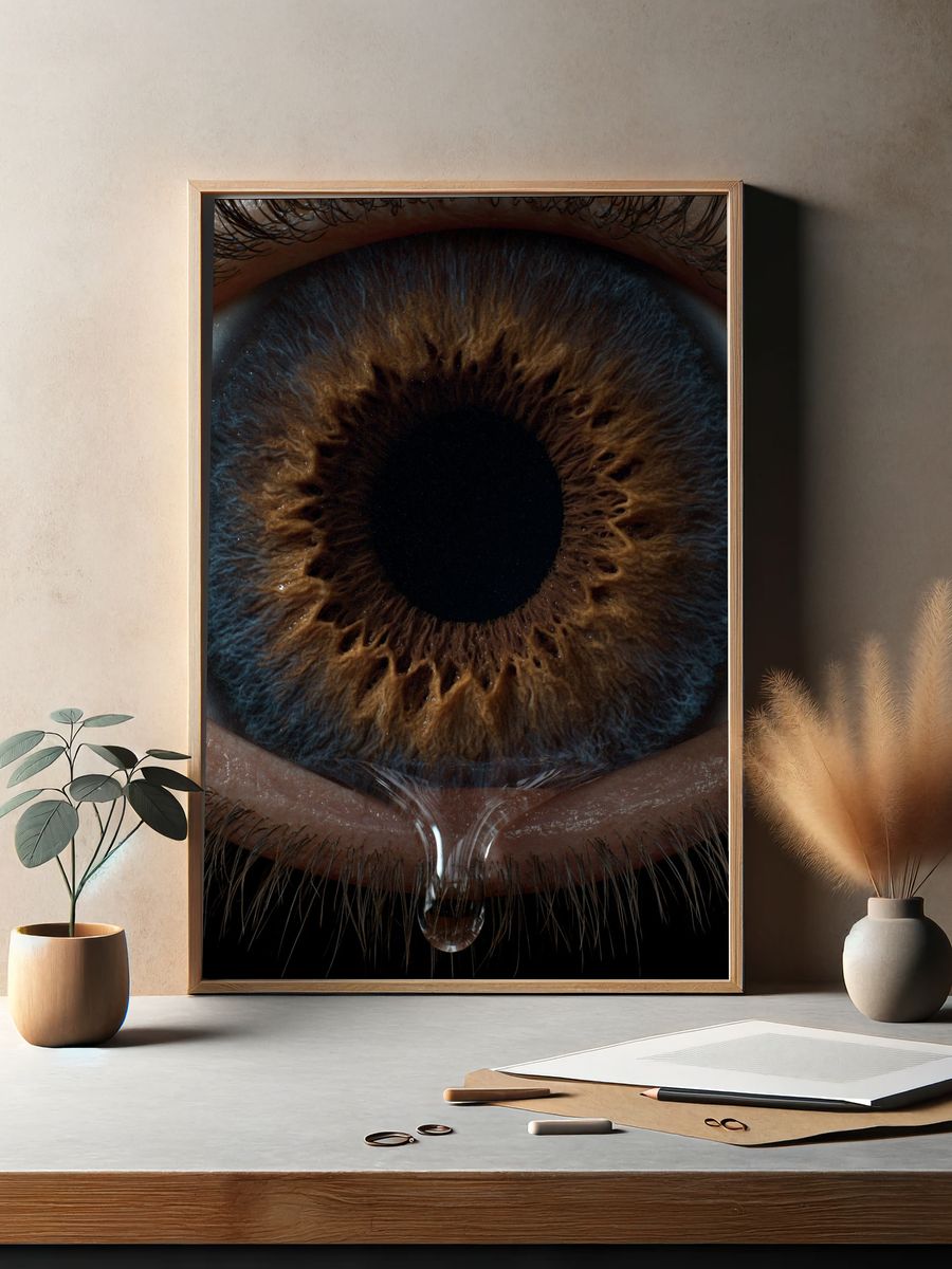 Human Eye Macro Photography Poster. — room view 2