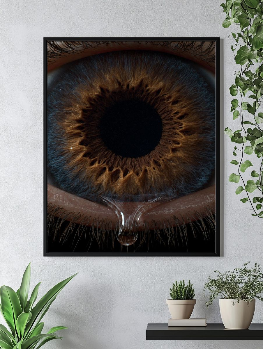 Human Eye Macro Photography Poster. — room view 4