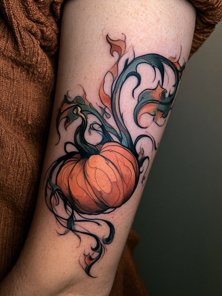 Pumpkin Tattoo Photography Poster. poster detail