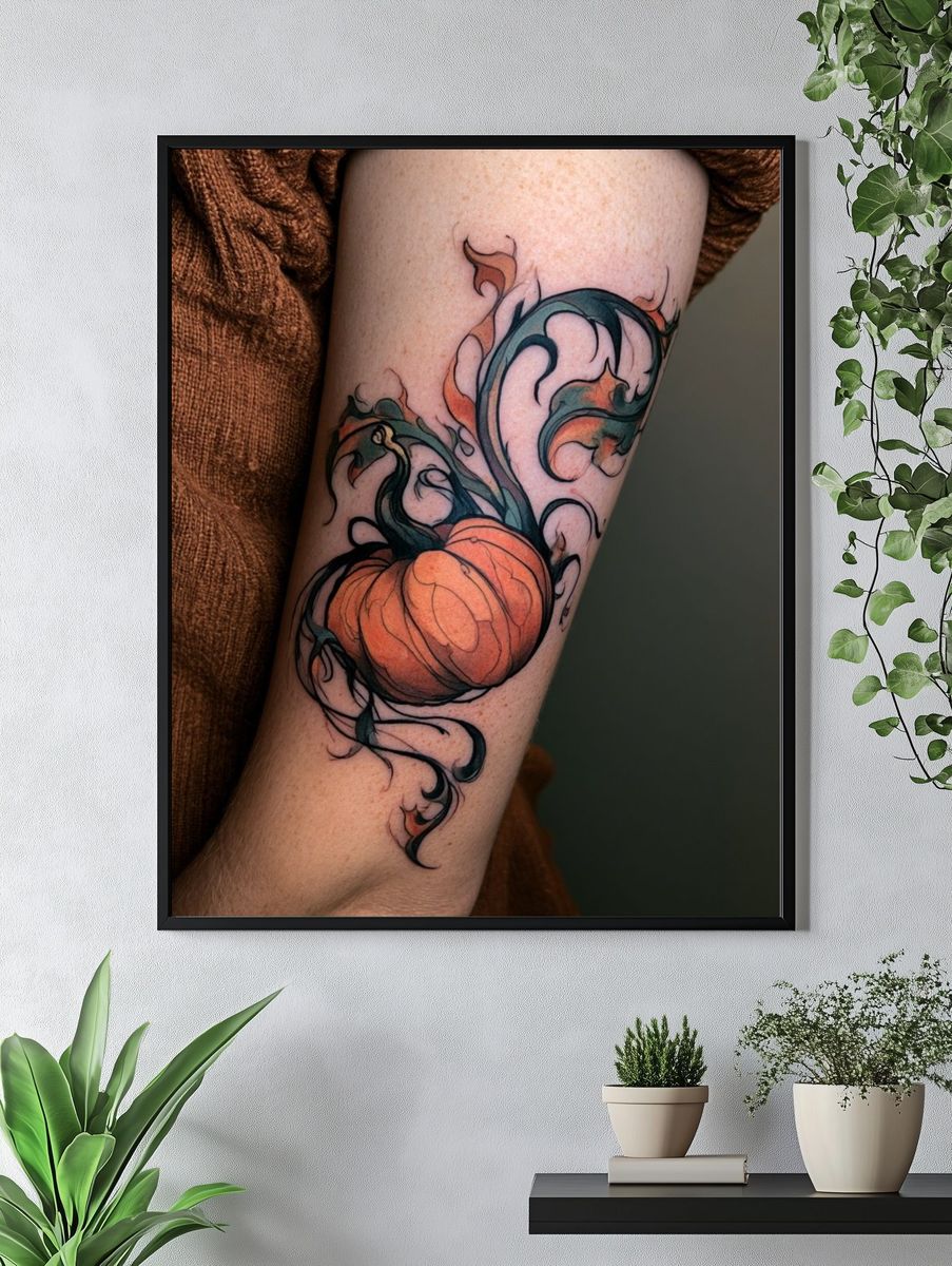 Pumpkin Tattoo Photography Poster. — room view 4