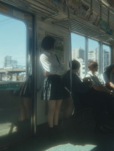Tokyo Train Commute Photography Poster. poster print