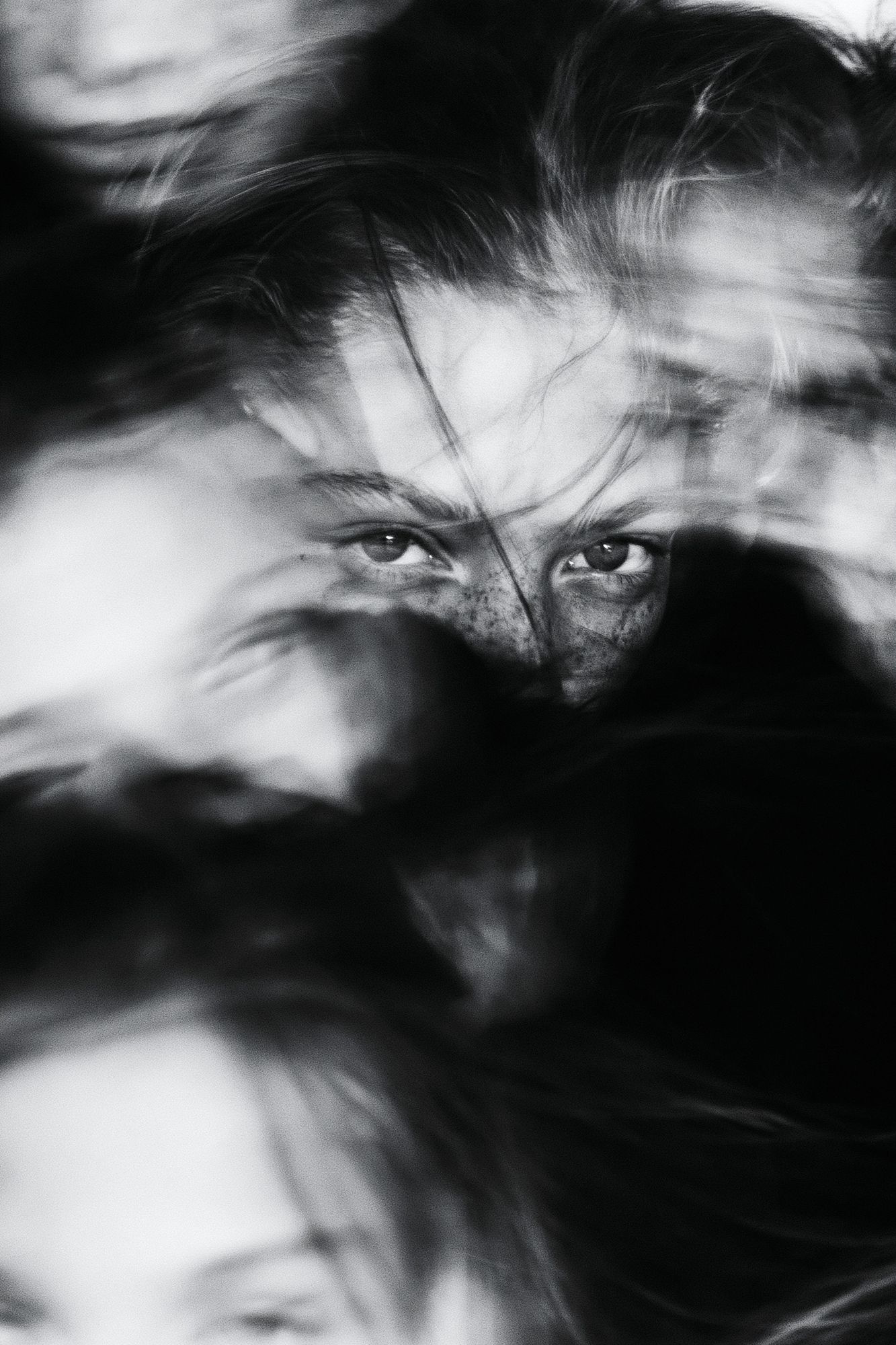 Moody Monochrome Portrait Poster. poster detail