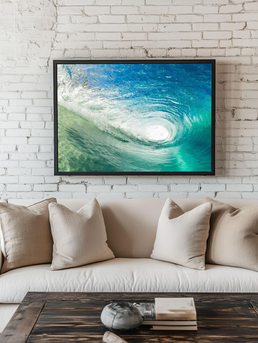 Desktop wallpaper ocean background, HD. room preview