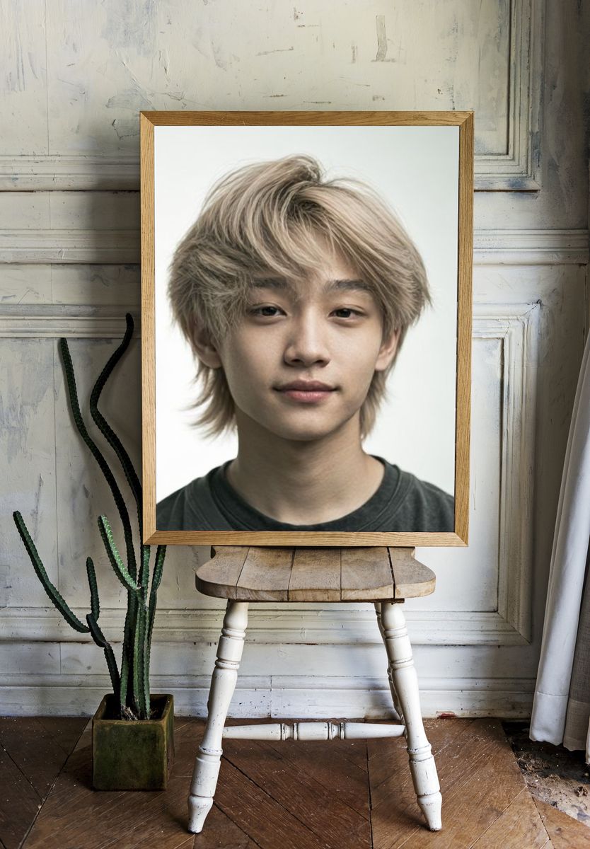 Blond Portrait Photography Poster. room preview