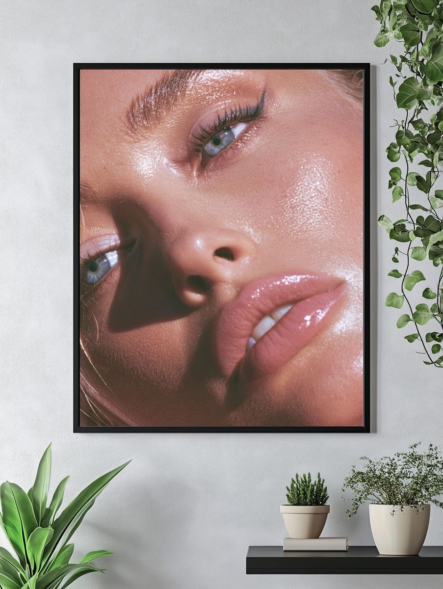 Glossy Portrait Photography Poster. — room view 4