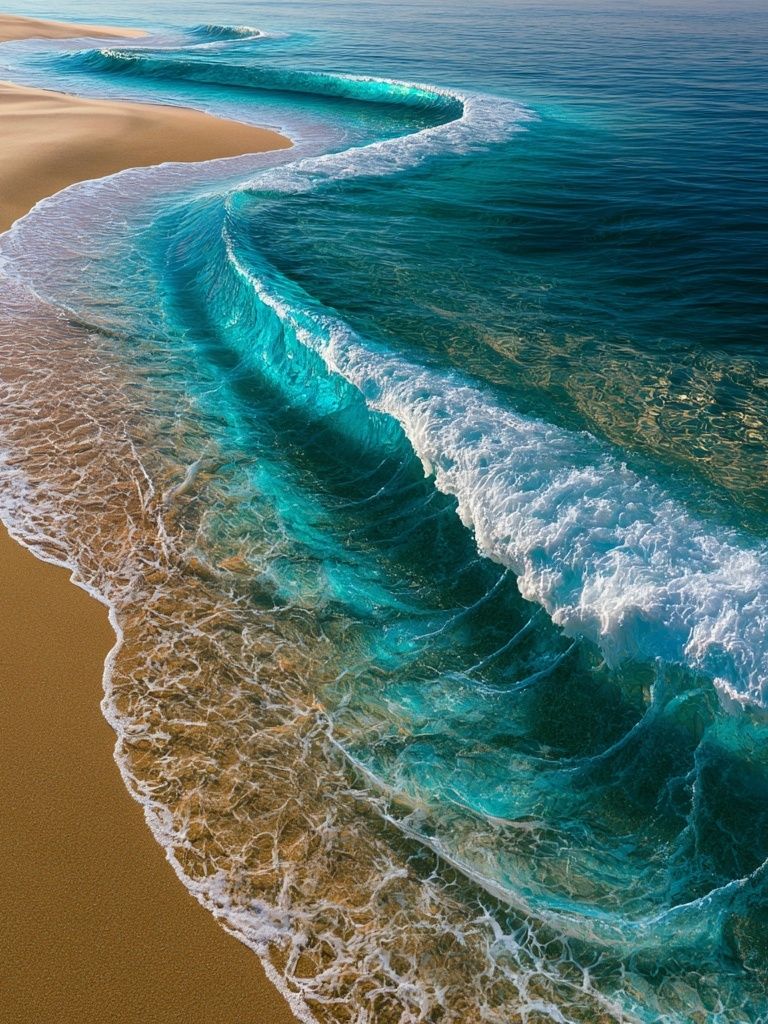 Turquoise Shoreline Photography Poster. poster — photography art