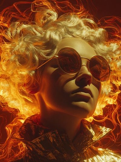 Fiery Portrait — Photography Print. poster