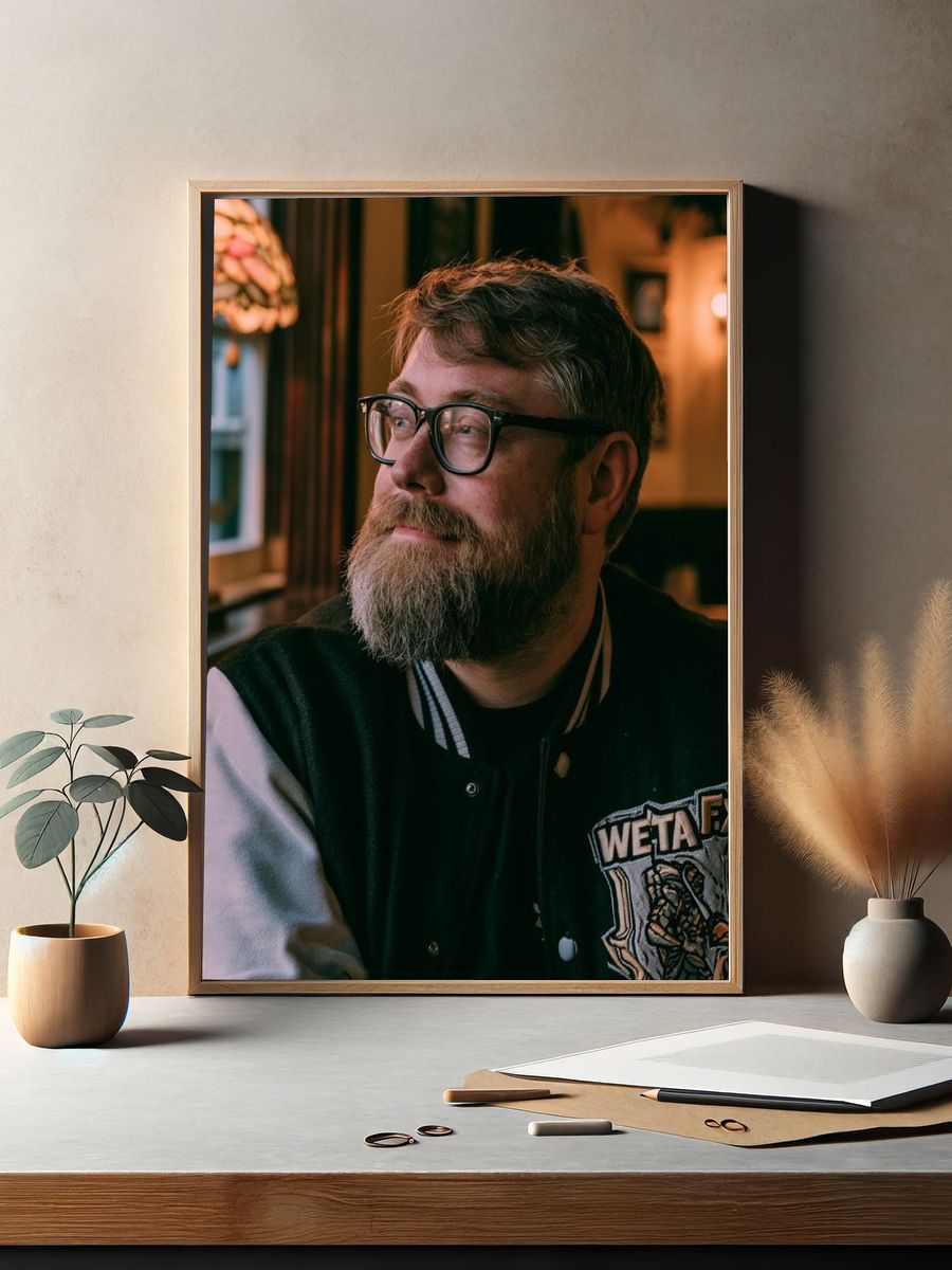 Bearded Portrait Photography Poster. — room view 2