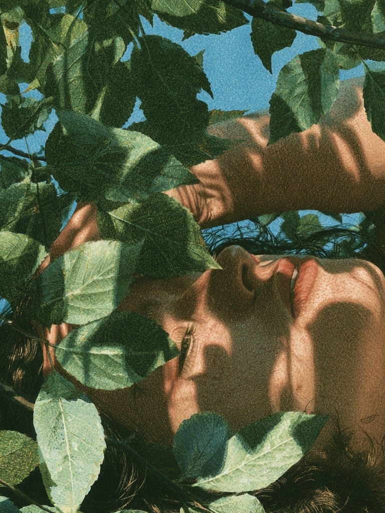 Leaf Shadow Portrait Print. poster detail
