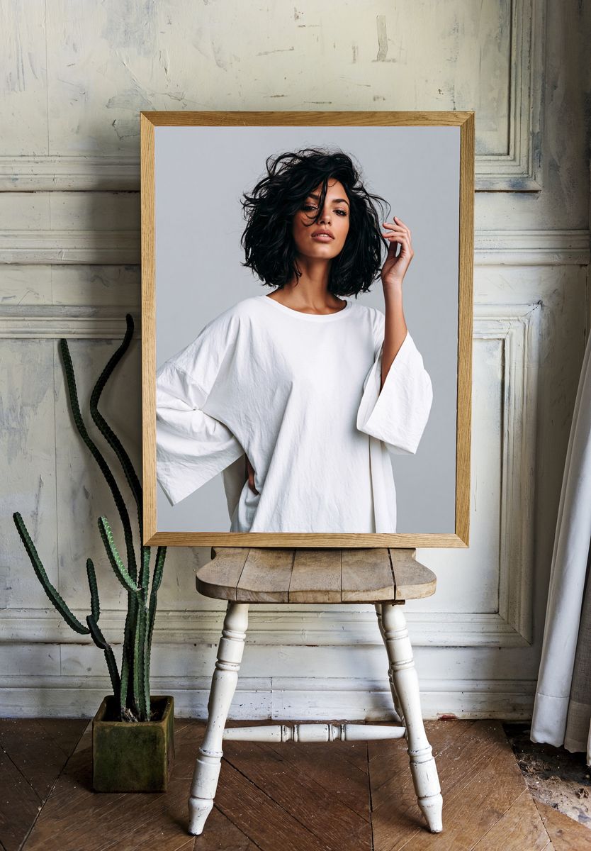 Minimalist Fashion Portrait Poster. — room view 1