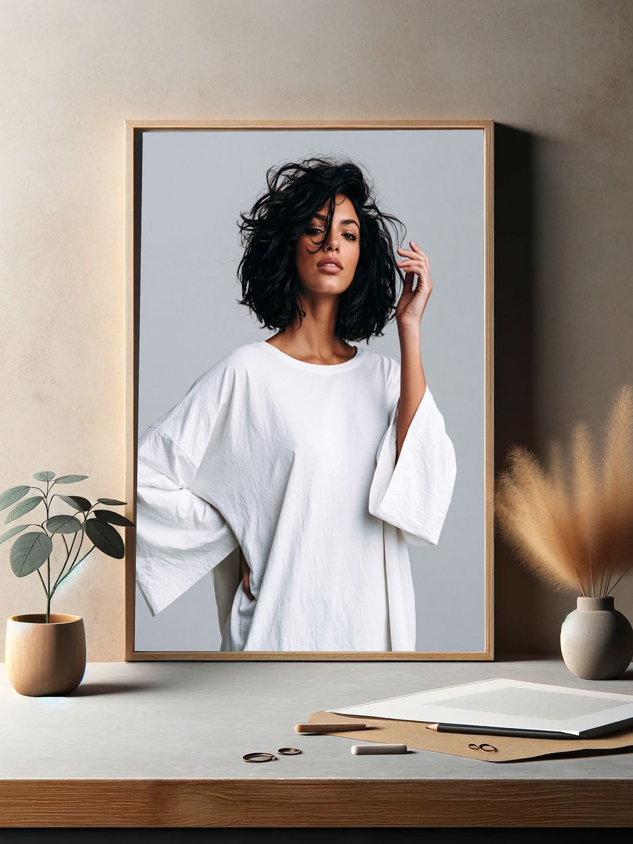 Minimalist Fashion Portrait Poster. — room view 2