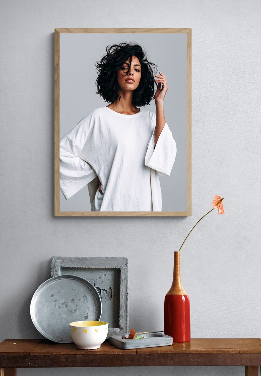 Minimalist Fashion Portrait Poster. — room view 3