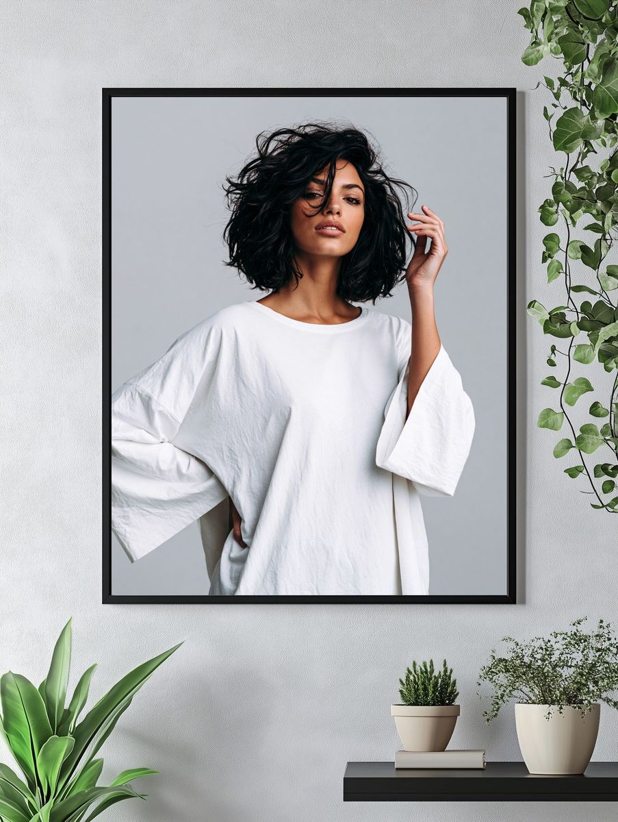 Minimalist Fashion Portrait Poster. — room view 4