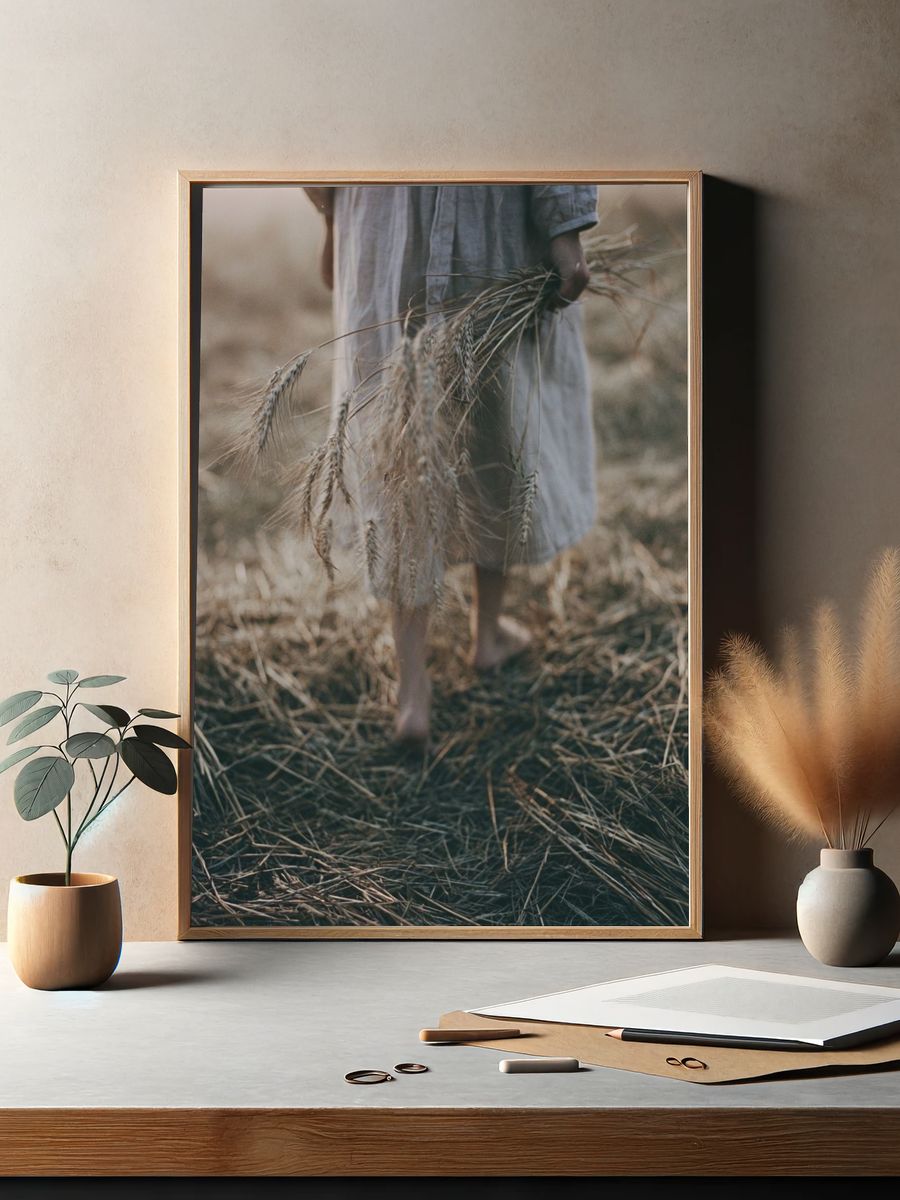 Harvest Field Photography Print. — room view 2