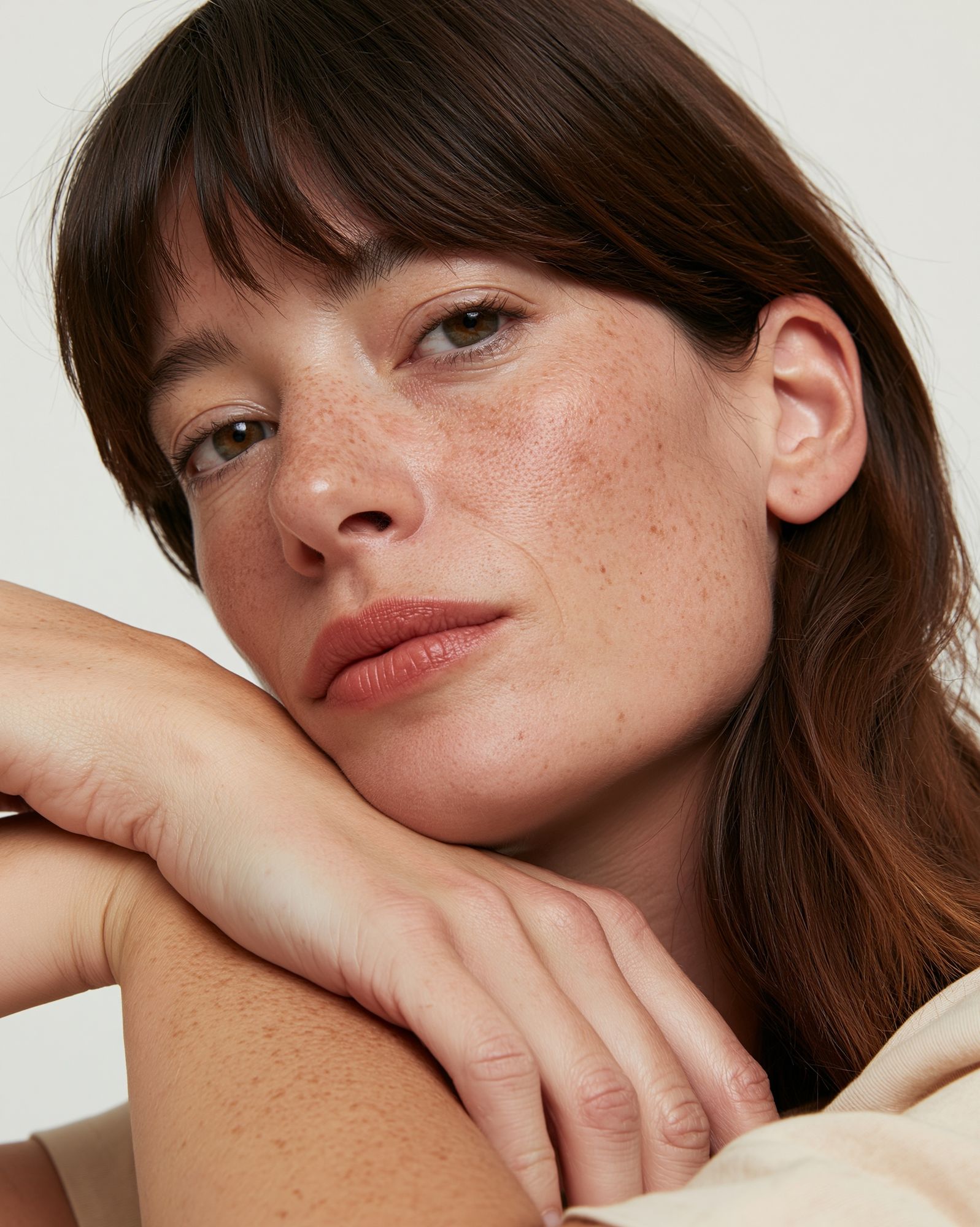 Freckled Portrait Photography Poster. poster detail