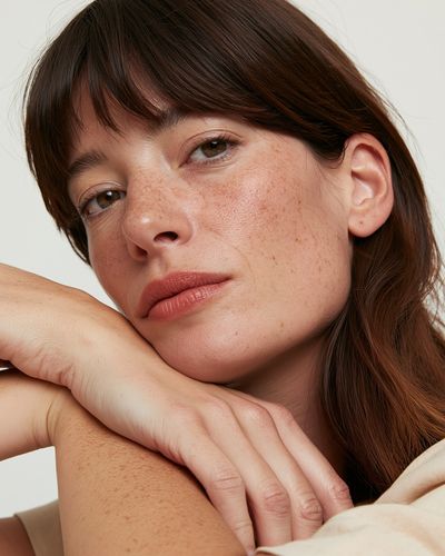 Freckled Portrait Photography Poster. poster
