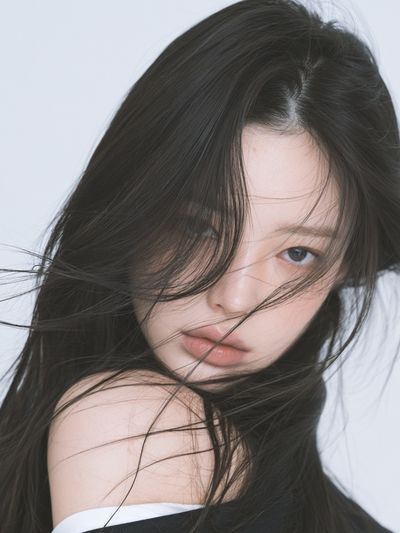 Windblown Portrait Photography Poster. poster