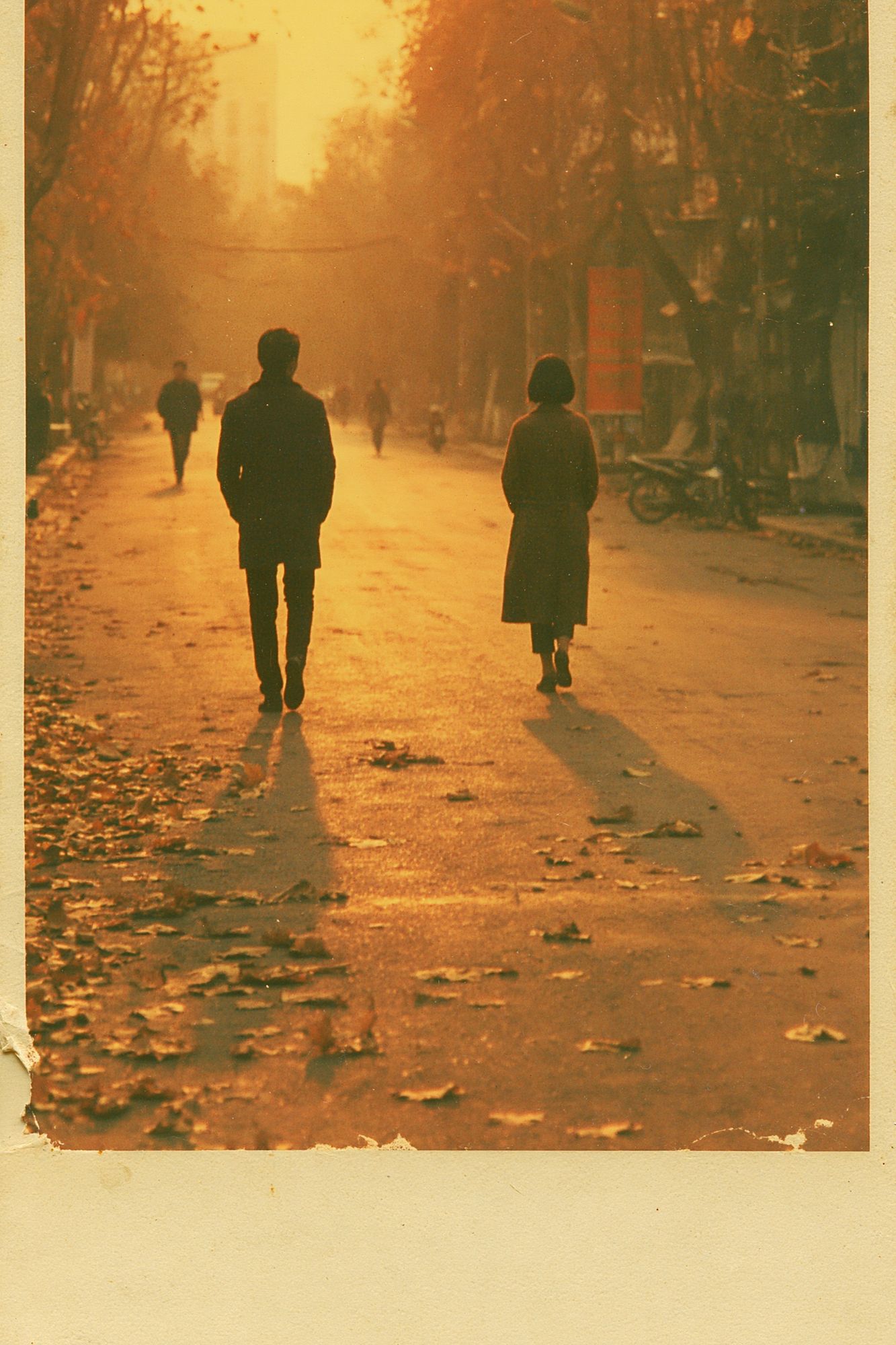 Golden Street Walk Photography Poster. poster — photography art