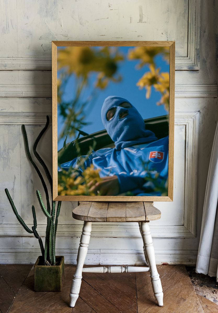 Masked Figure Street Photography Poster. — room view 1