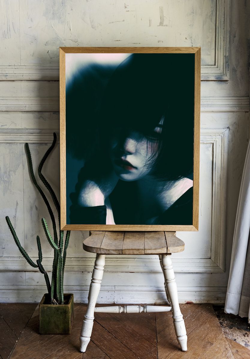 Moody Portrait Photography Poster. — room view 1