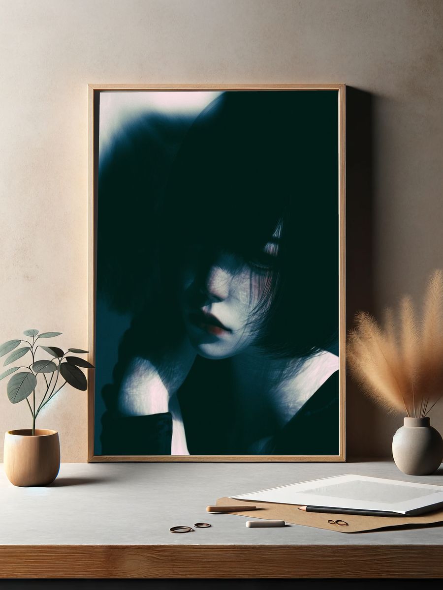 Moody Portrait Photography Poster. — room view 2