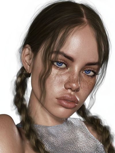 Blue-Eyed Portrait Photography Poster.